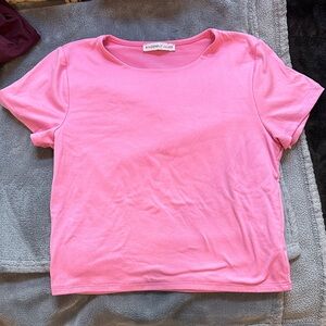 Pink Cropped T-Shirt